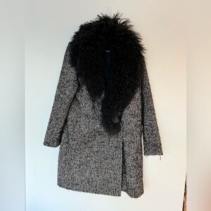 MICHAEL KORS | Mongolian Lamb (Persian Lamb) Tweed Coat